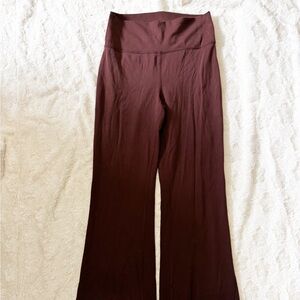 brown flare leggings
